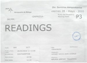 Genuine Welcome Card Malaga Airport Transfers